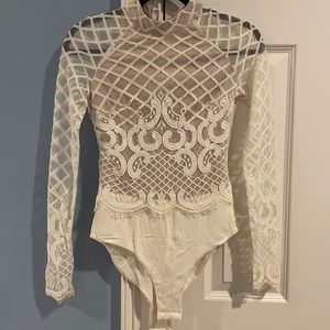 White Lace Bodysuit